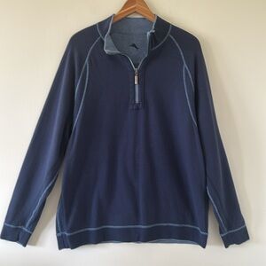 Tommy Bahama Flip‎ Shore Reversible Quarter Zip Sweater Size XL